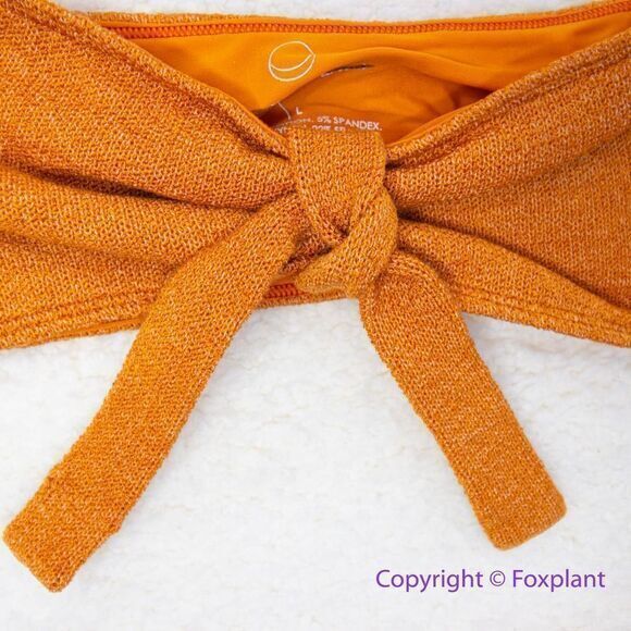 New! Set!‎ In Your Arms Free People Oceanic Bikini Top and bottom orange/gold - Picture 7 of 16